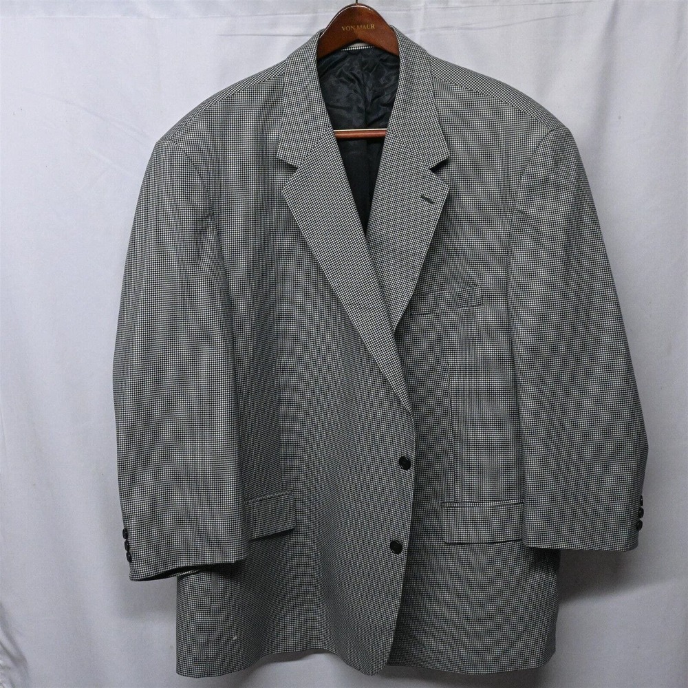 Comfort Zone George‎ Foreman 58R Gray Houndstooth 2Btn Blazer Sport Coat